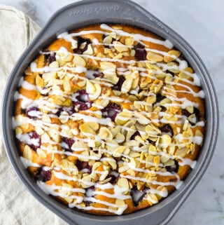 Buttermilk Raspberry Almond Cake