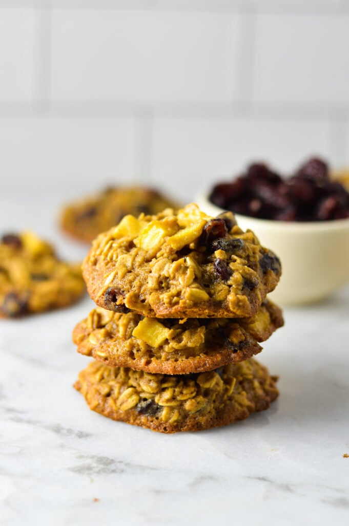 Apple Cranberry Oatmeal Cookies