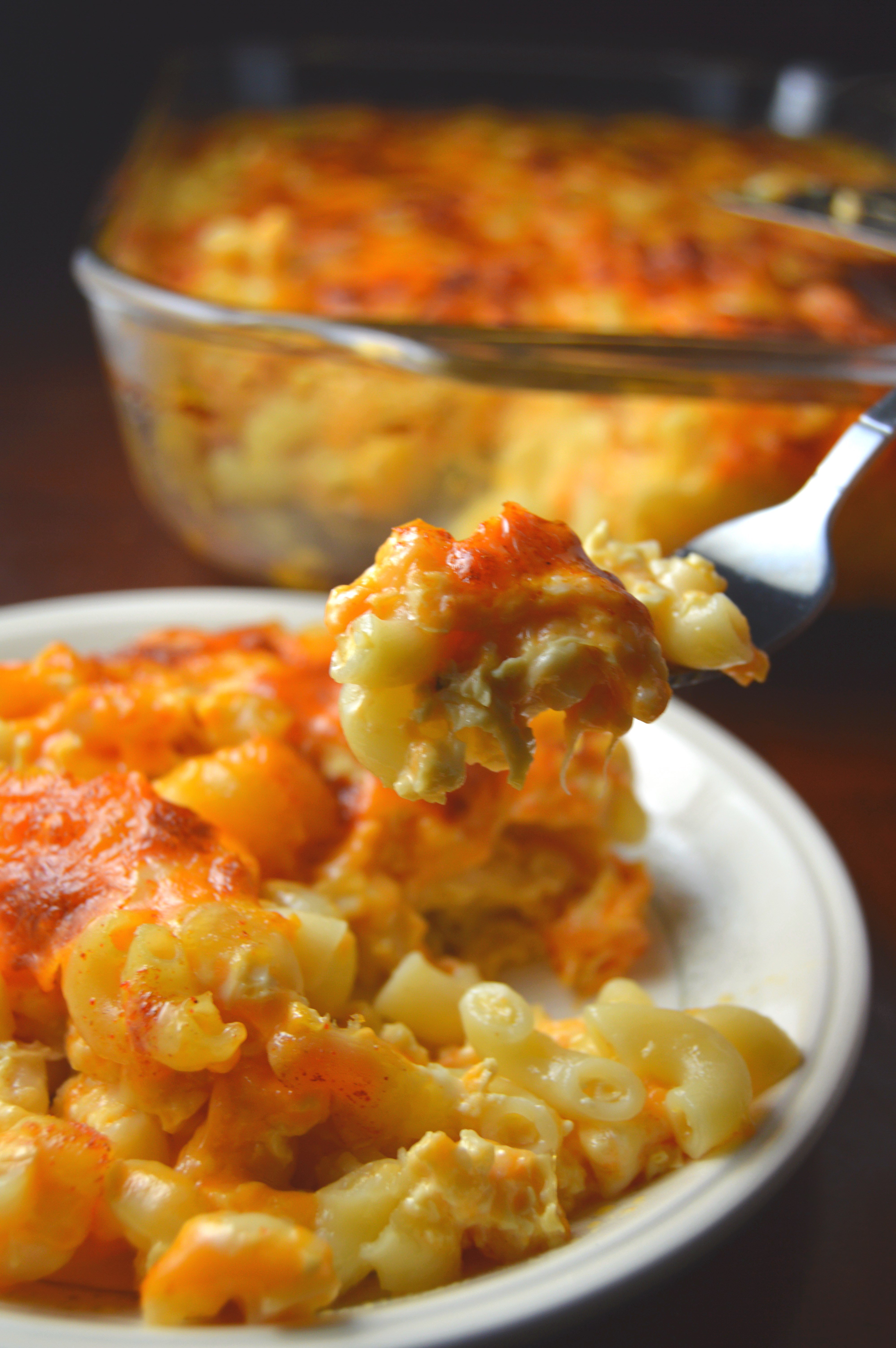 The best Baked Macaroni and Cheese packed with two types of cheese and cooked to perfection. So easy to make, this is a great weekday meal recipe the whole family will enjoy.