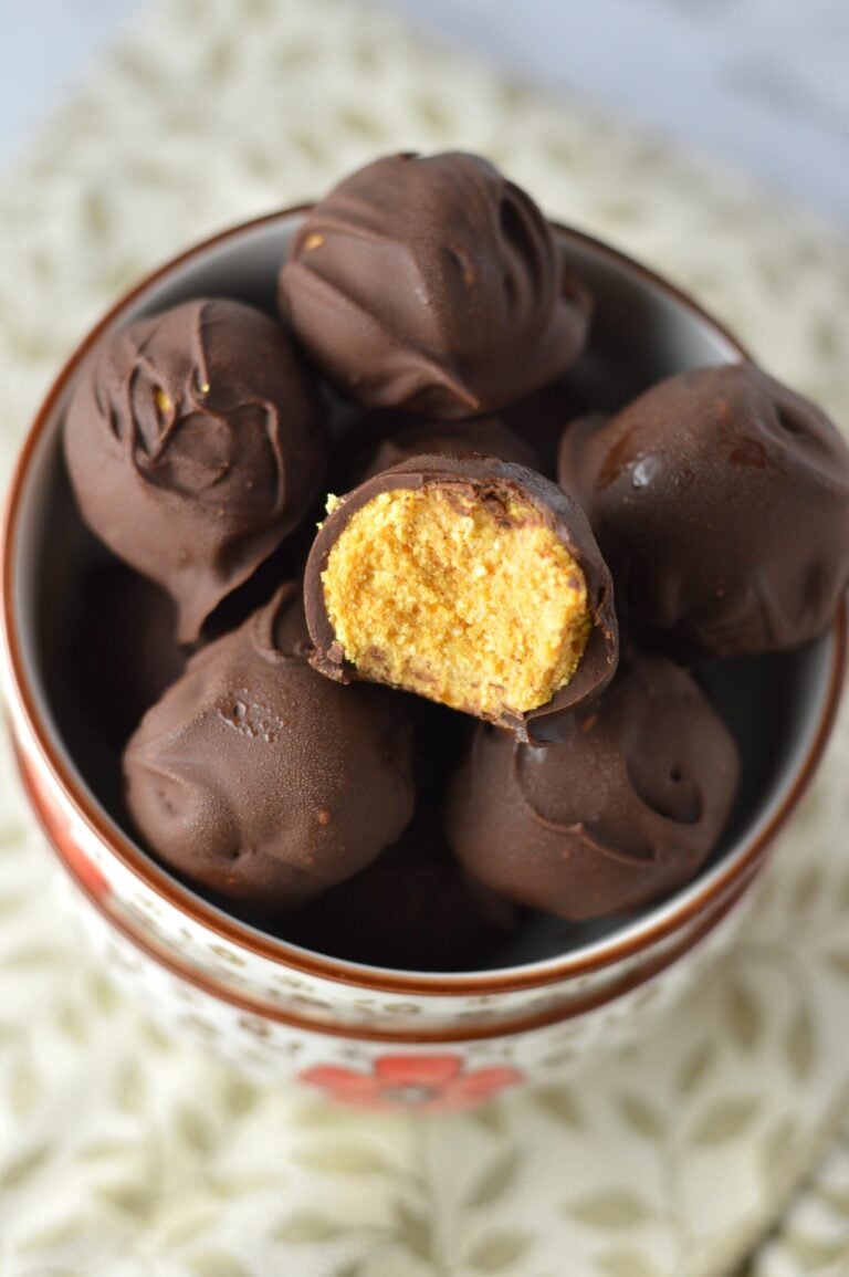 Vegan Coconut Flour Pumpkin Truffles