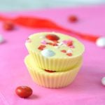 Easy White Chocolate Valentine's Day Chocolate for Two. This is the perfect last minute dessert recipe to make to share with your sweetheart.