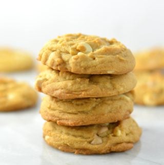 Salted Caramel and White Chocolate Chip Cookies