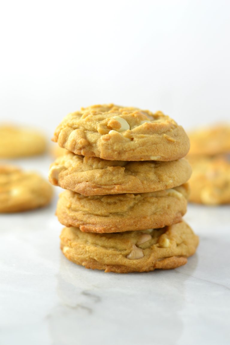 Salted Caramel and White Chocolate Chip Cookies