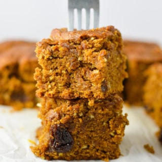 Raisin and Coconut Pumpkin Snack Cake