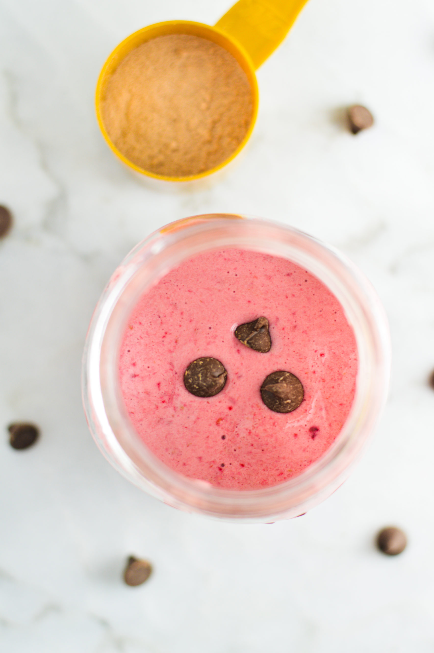 Chocolate Raspberry Protein Smoothie - A Taste of Madness