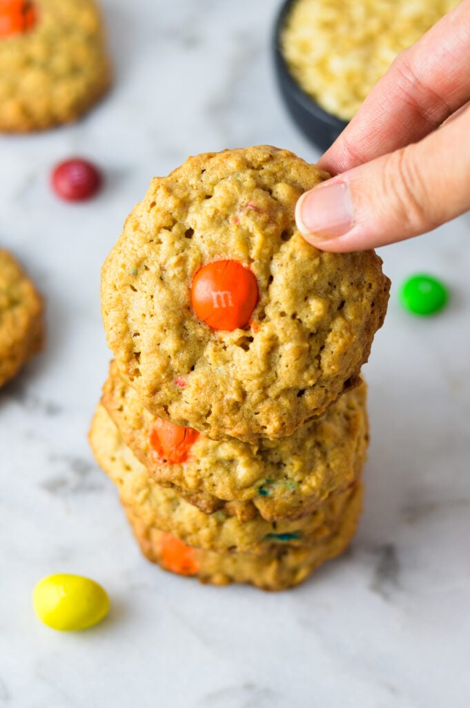 M&M Rice Krispie Cookies