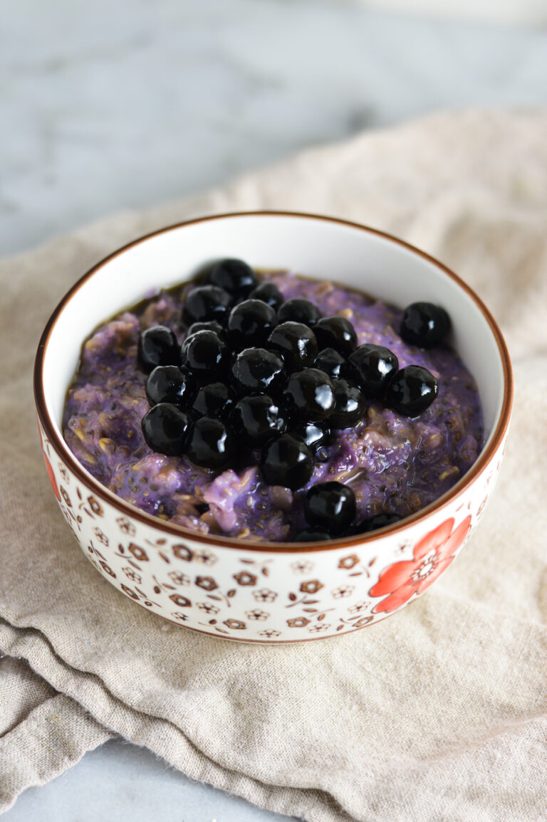 Taro Bubble Tea Oatmeal